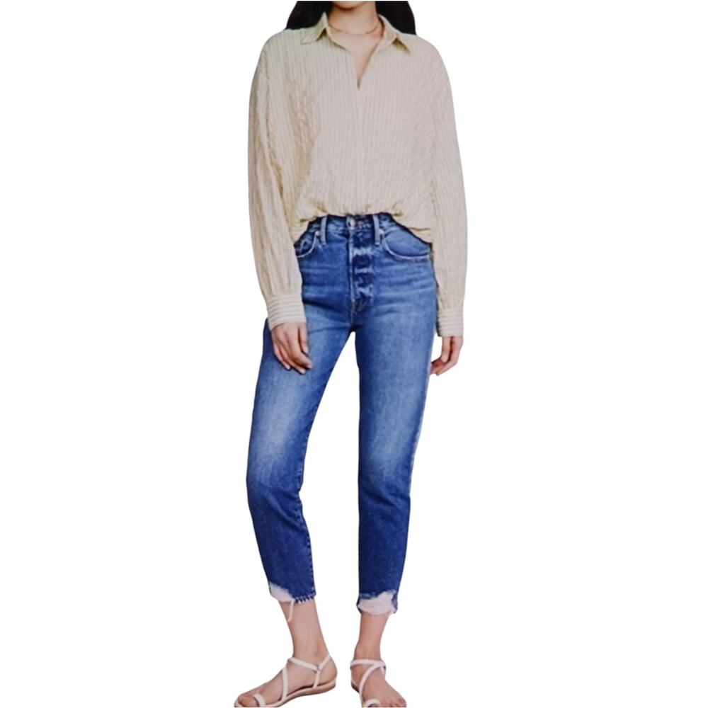 Frame Le Original High Rise Chewed Hem EUC $239 Size 33 J1680 - Picture 2 of 11